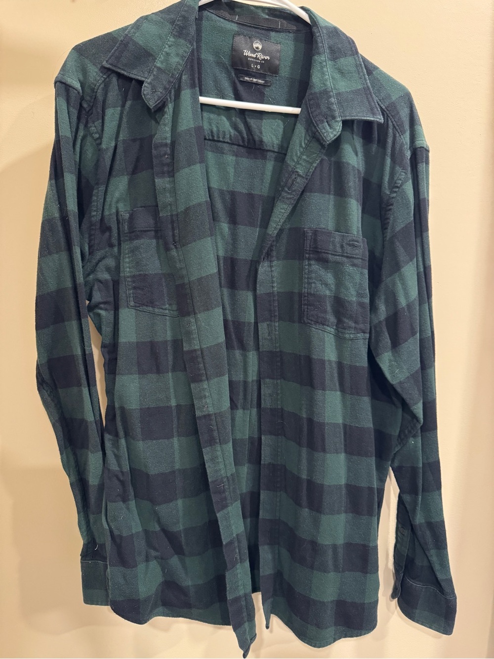 Green & Black Plaid Flannel Shirt (Wind River Label)